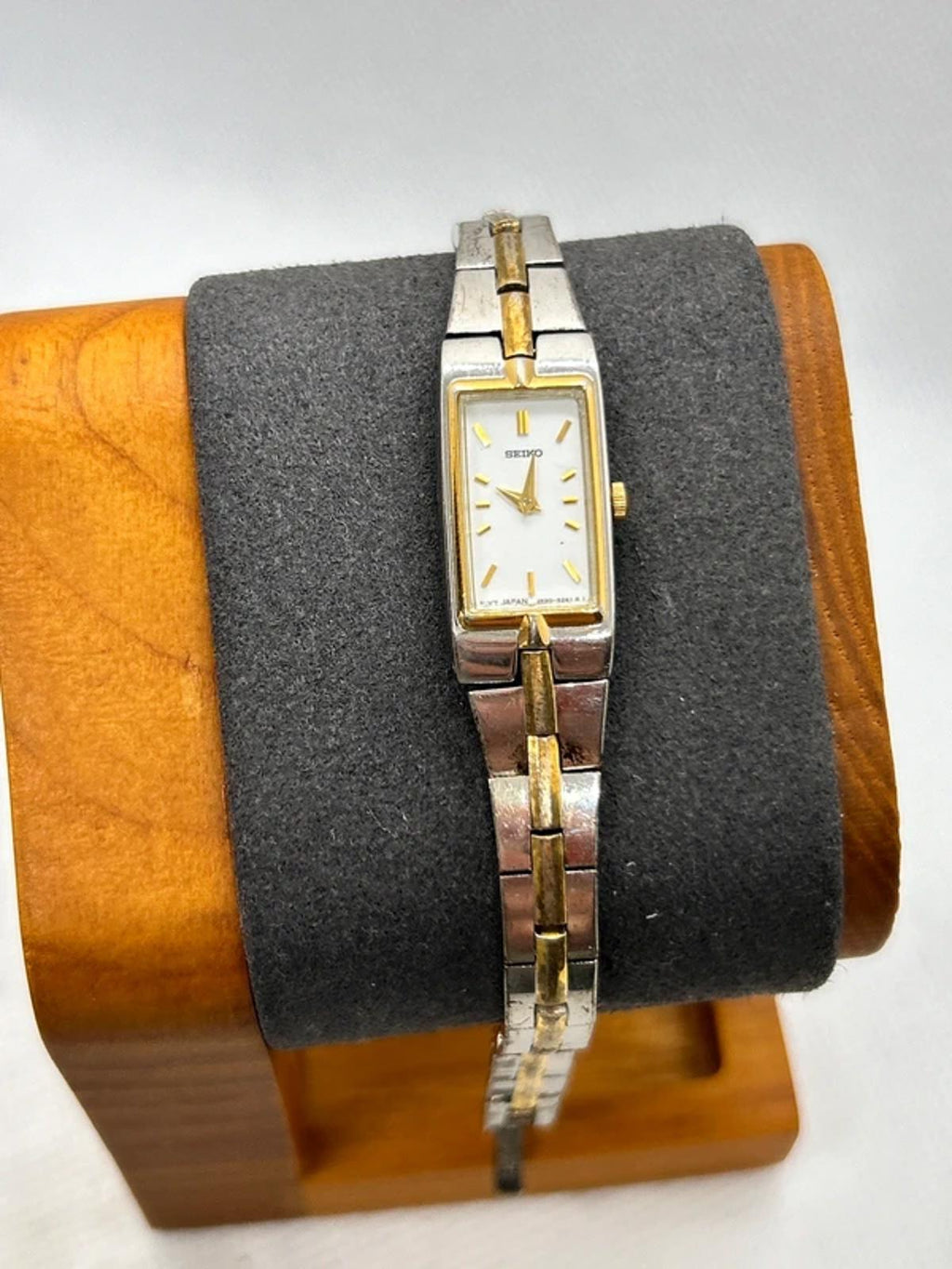 Ladies Seiko gold and silver slim dress watch