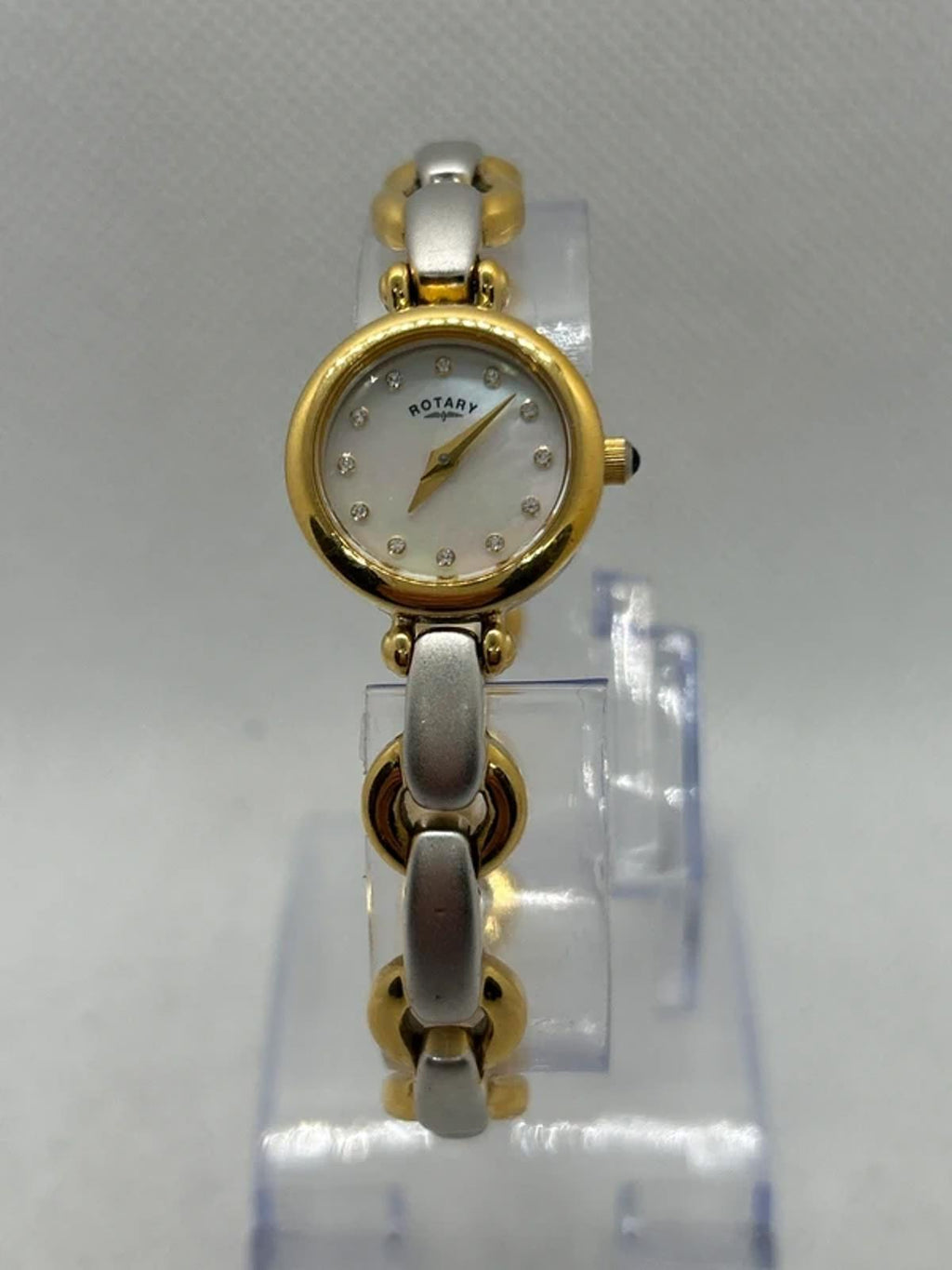 Ladies Rotary gold and silver watch matching bracelet with box and papers