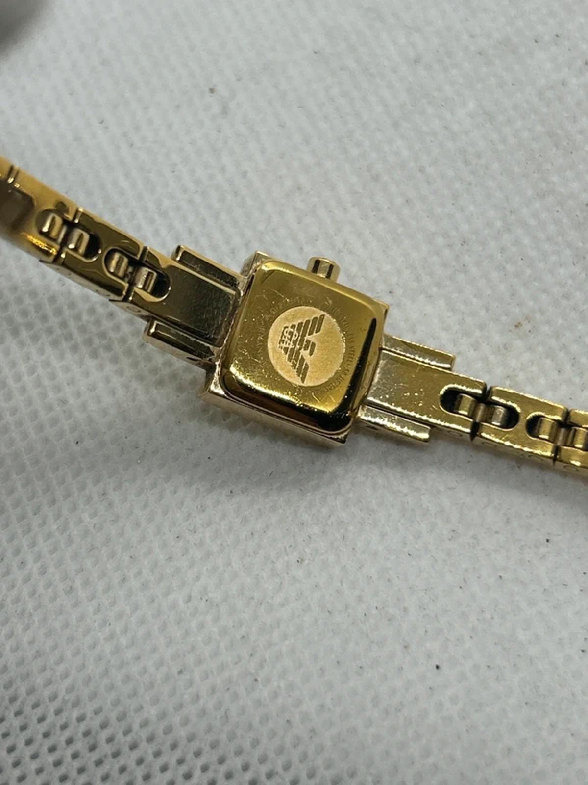 Ladies gold Emporio Armani small watch with box and papers
