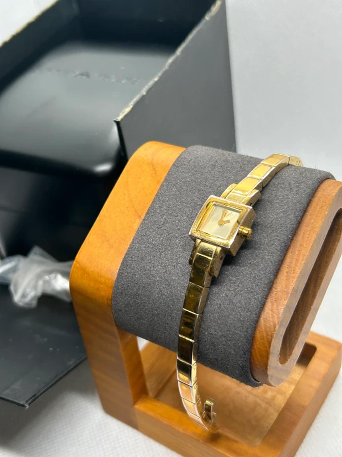 Ladies gold Emporio Armani small watch with box and papers