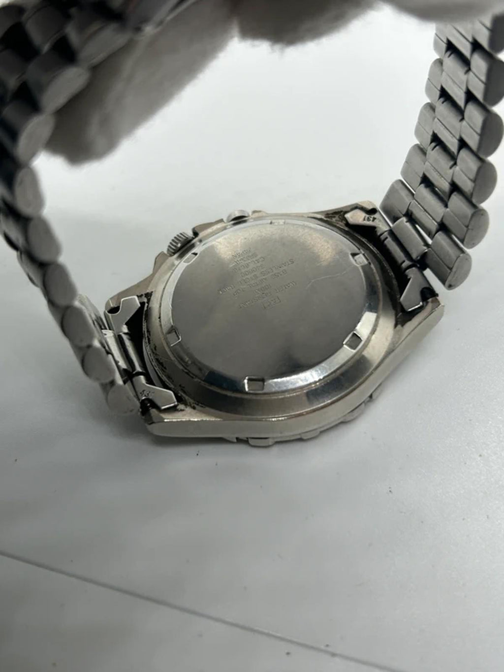 Gents silver Accurist watch president bracelet box and papers