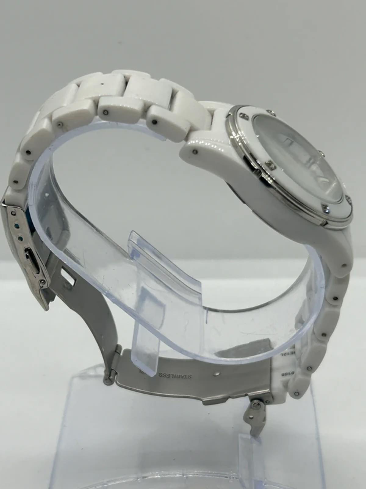 Ladies Juicy couture white plastic watch with diamantés