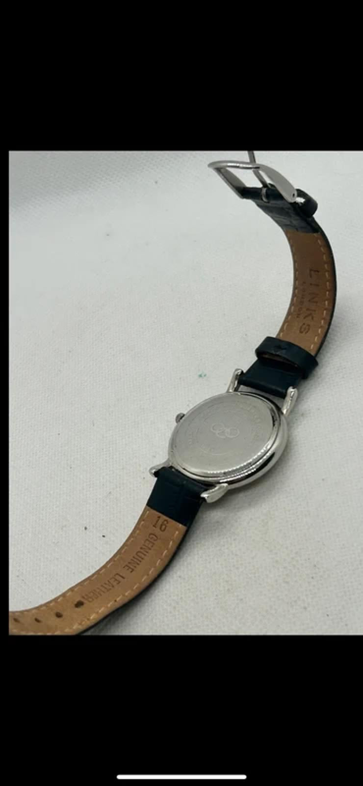 Links of London ladies quartz watch silver and black with box and papers