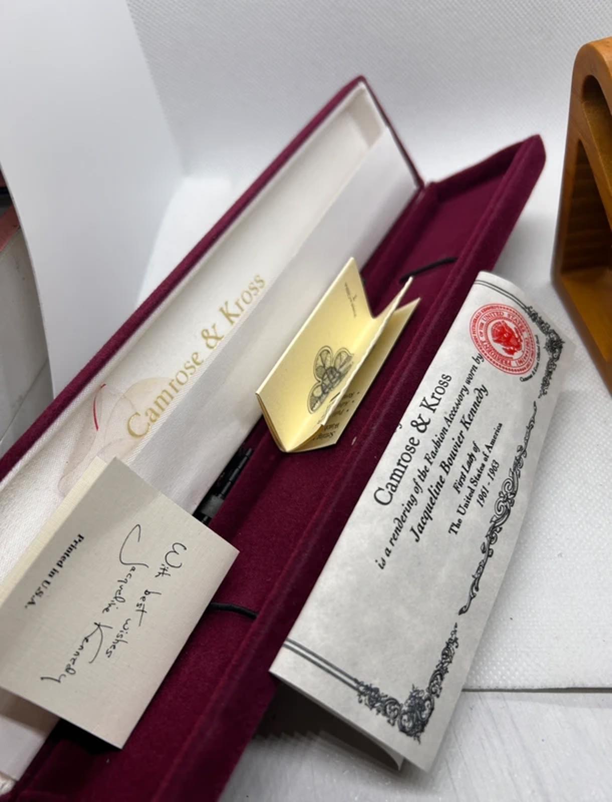 Ladies JBK Camrose and Kross seiko gold quartz white dial with box and papers