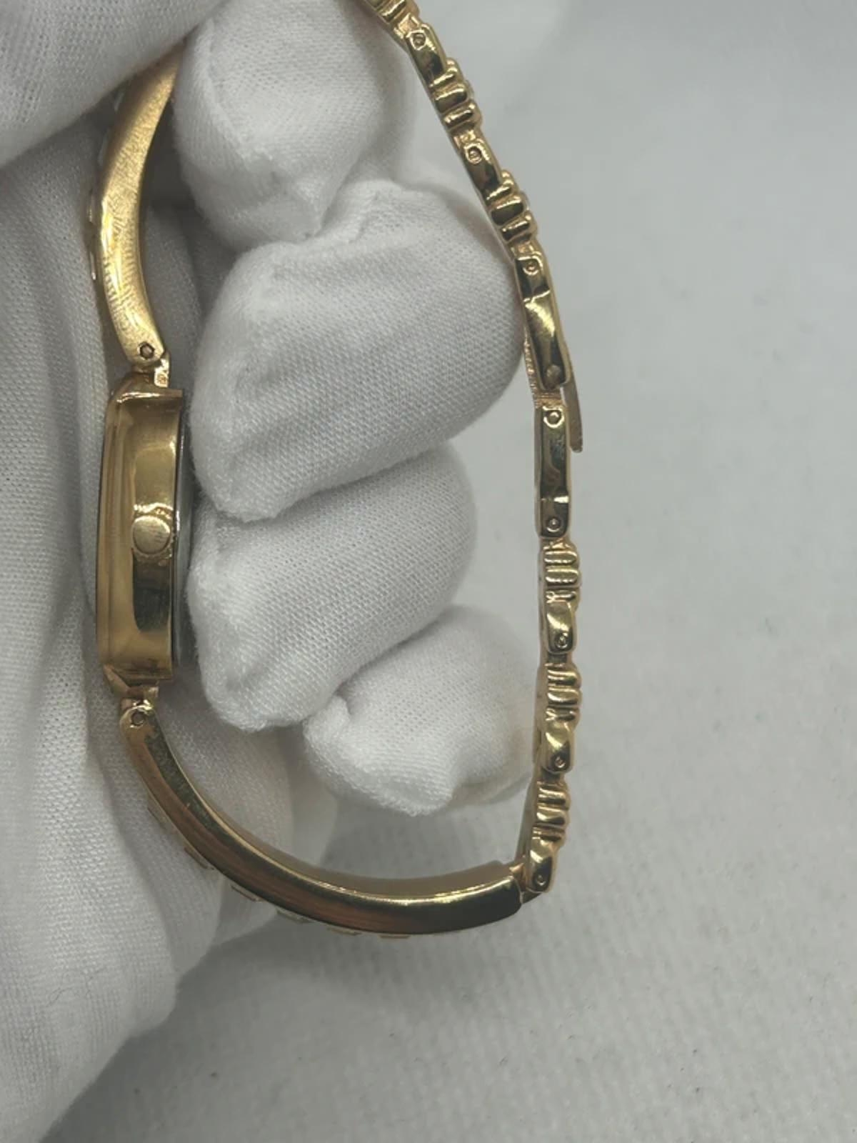 Ladies limit gold cocktail dress watch silver dial with box and papers