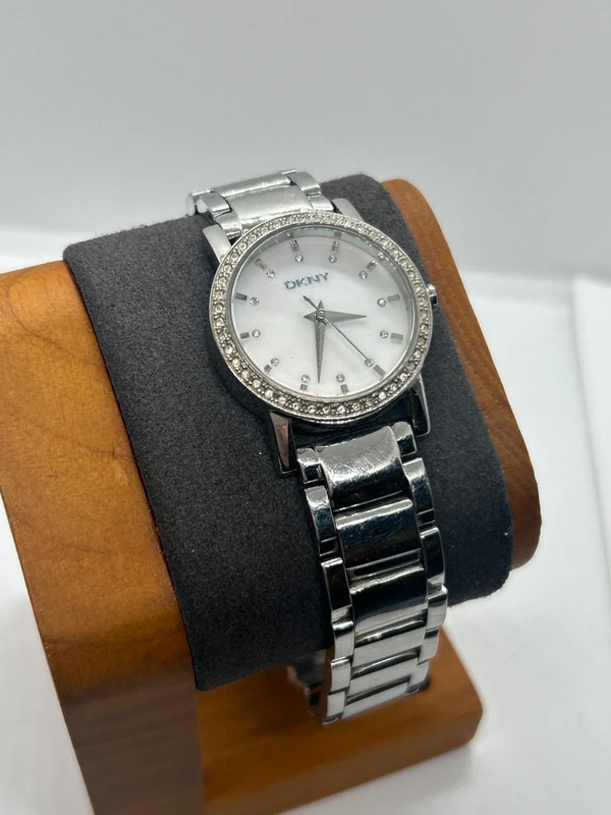 Ladies DKNY silver watch white dial silver bracelet