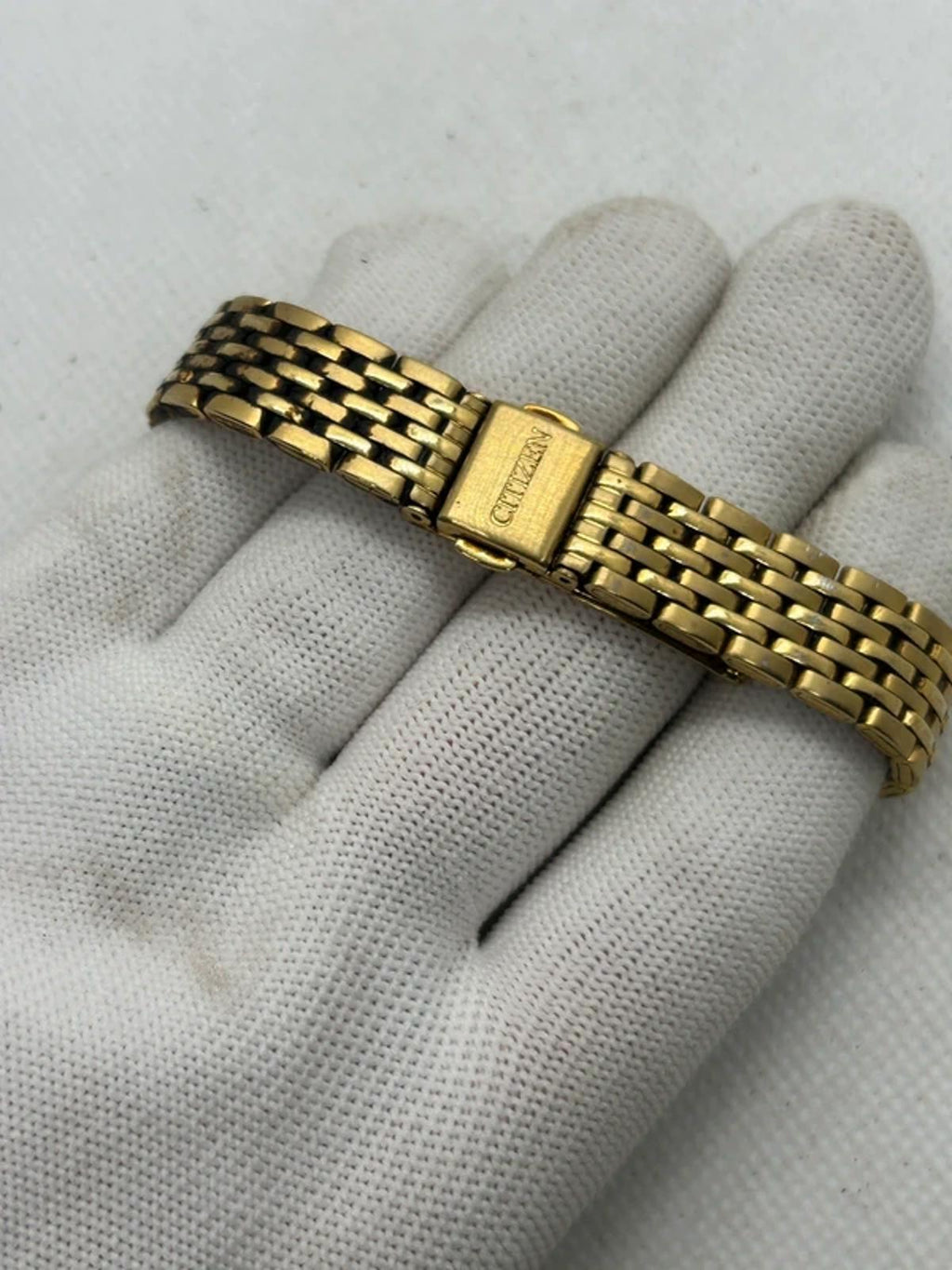 Ladies Citizen gold quartz detach with black dial dress watch