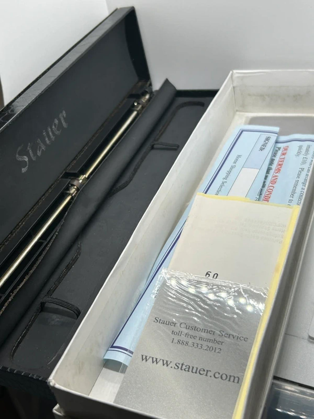 Stauer men’s automatic gold cases watch’s leather strap with box and papers
