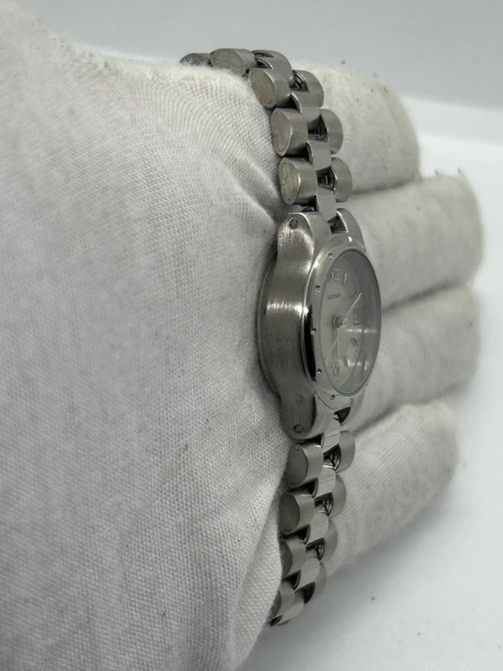 Sekonda ladies silver quartz watch date window box and papers