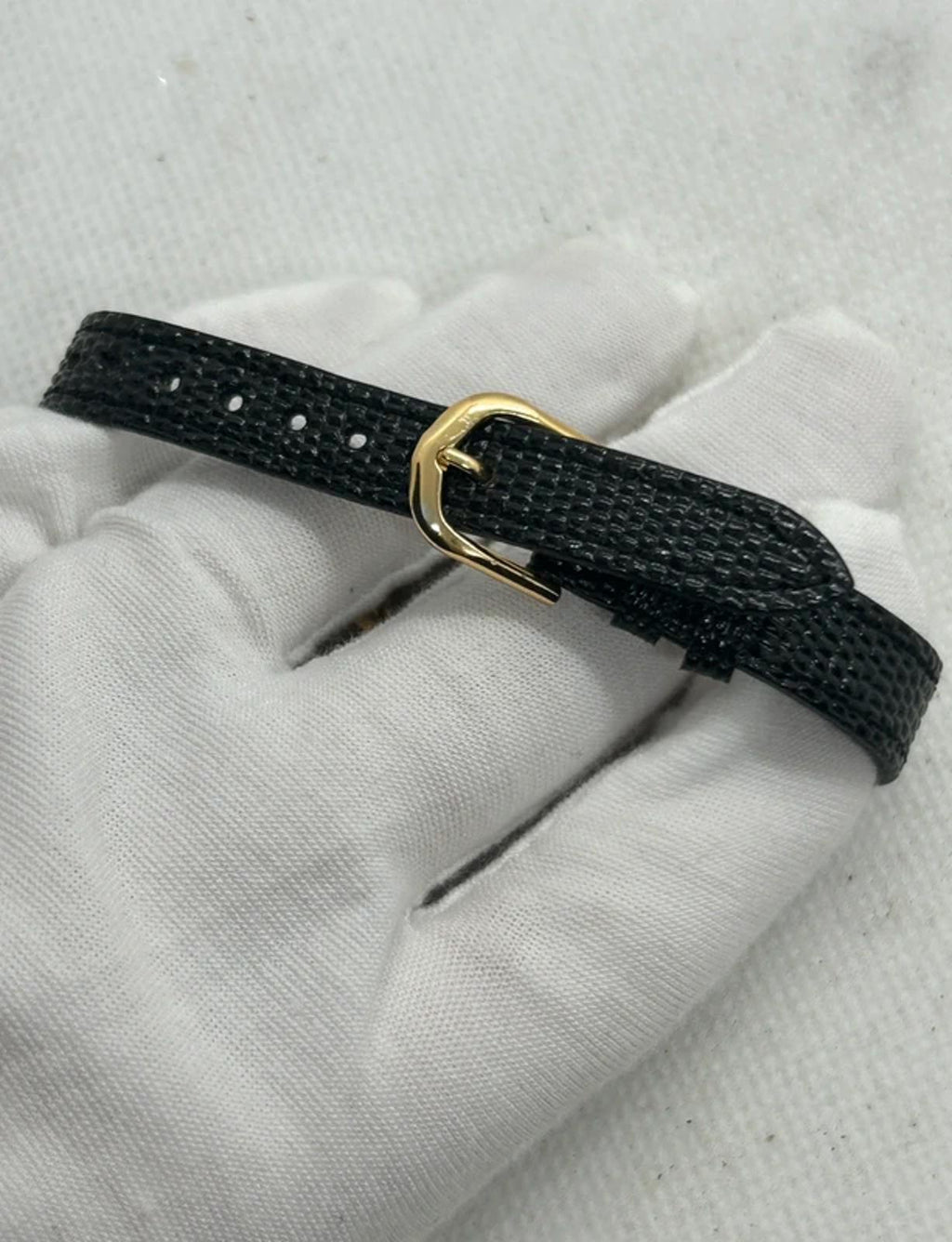 Ladies gold Sekonda case and dial with black strap with box