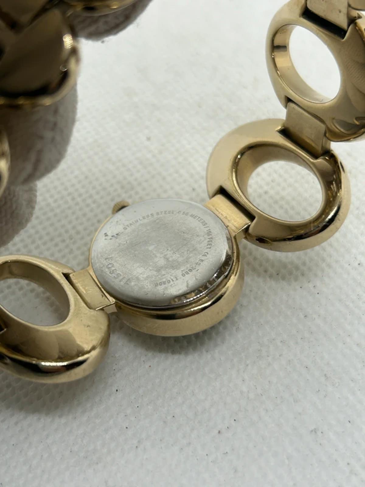 Ladies Fossil gold oval bracelet style watch