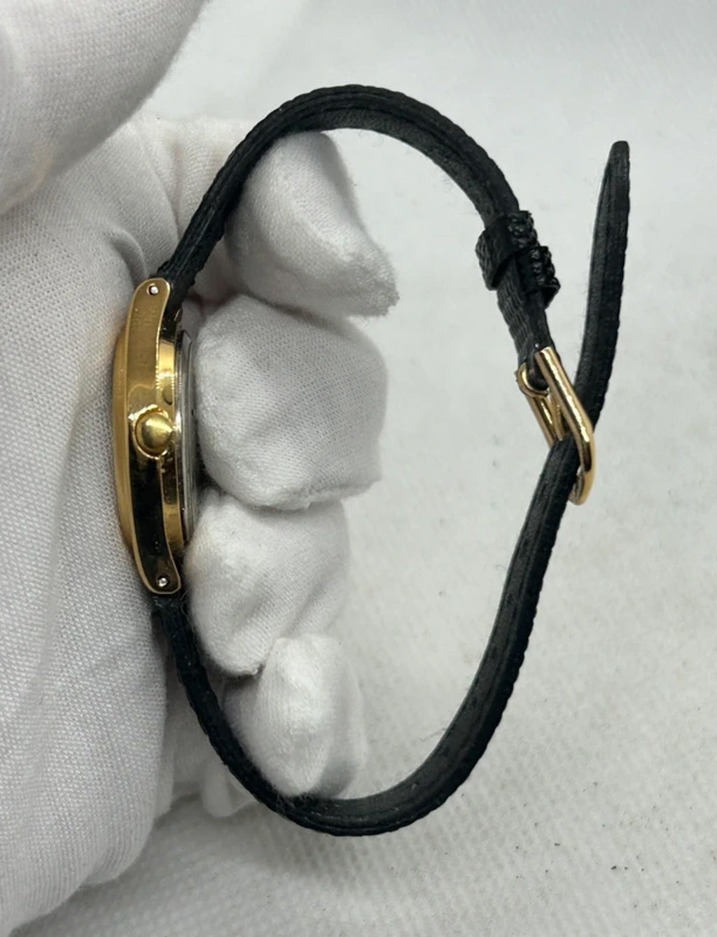 Ladies gold Sekonda case and dial with black strap with box