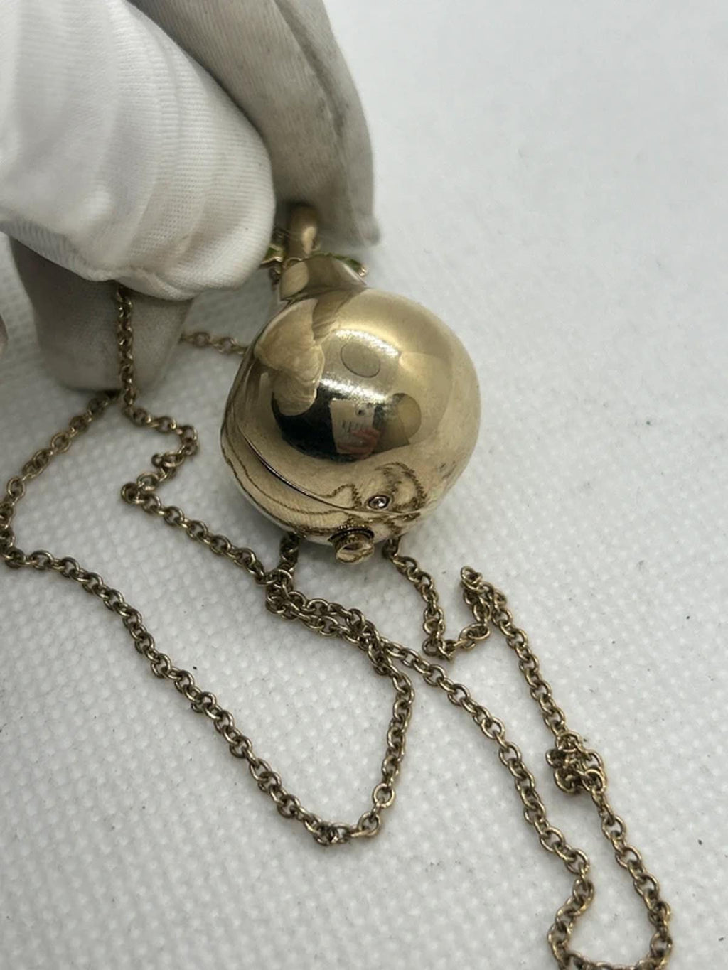 Marc Jacobs gold pear watch necklace pendant