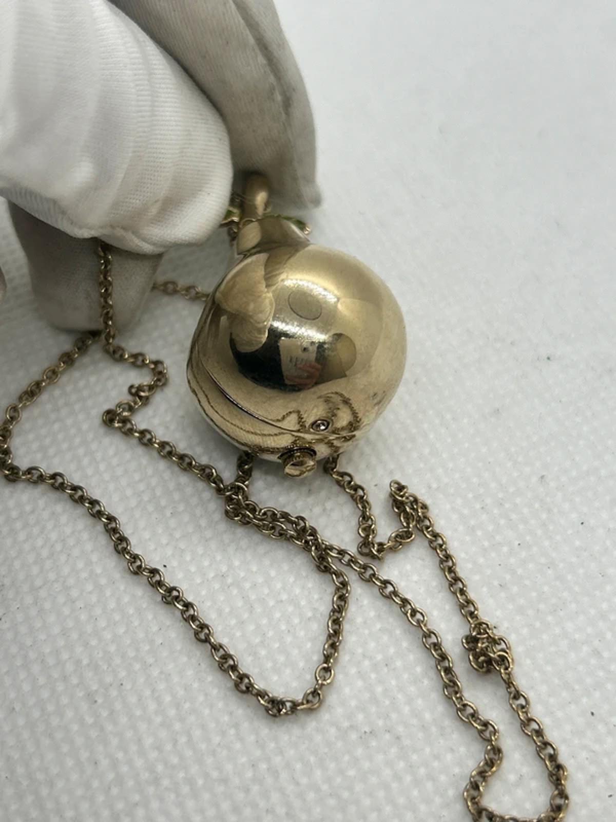 Marc Jacobs gold pear watch necklace pendant