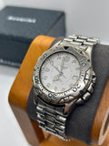Gents silver Accurist watch president bracelet box and papers