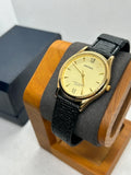 Sekonda gold case and dial smart dress watch black strap box and papers
