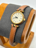 Vintage Gucci ladies watch with gold dial and red green case watch