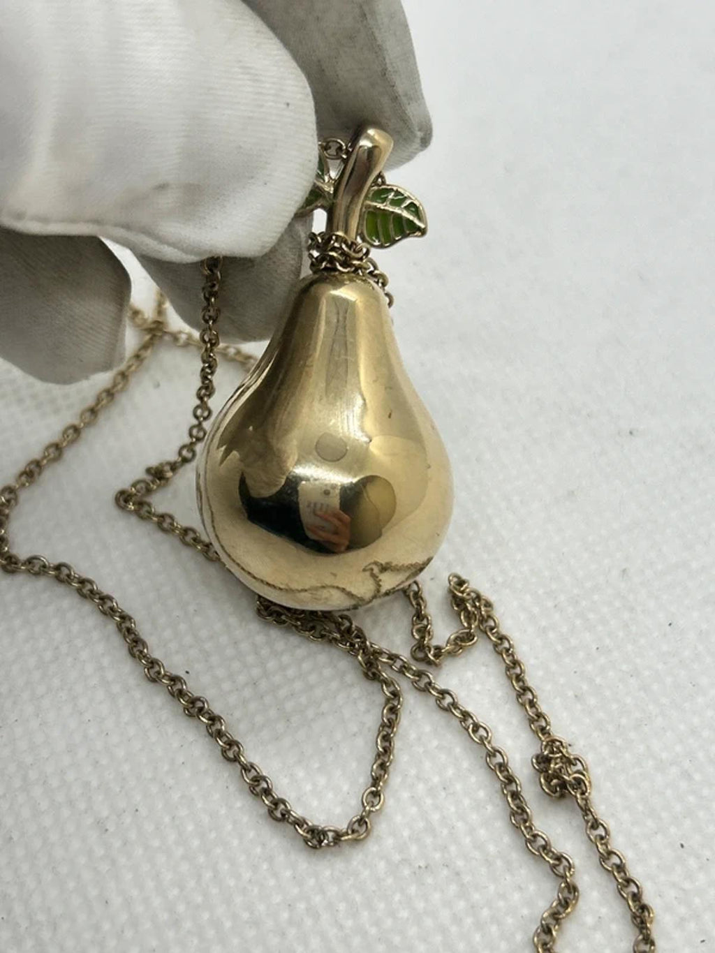 Marc Jacobs gold pear watch necklace pendant