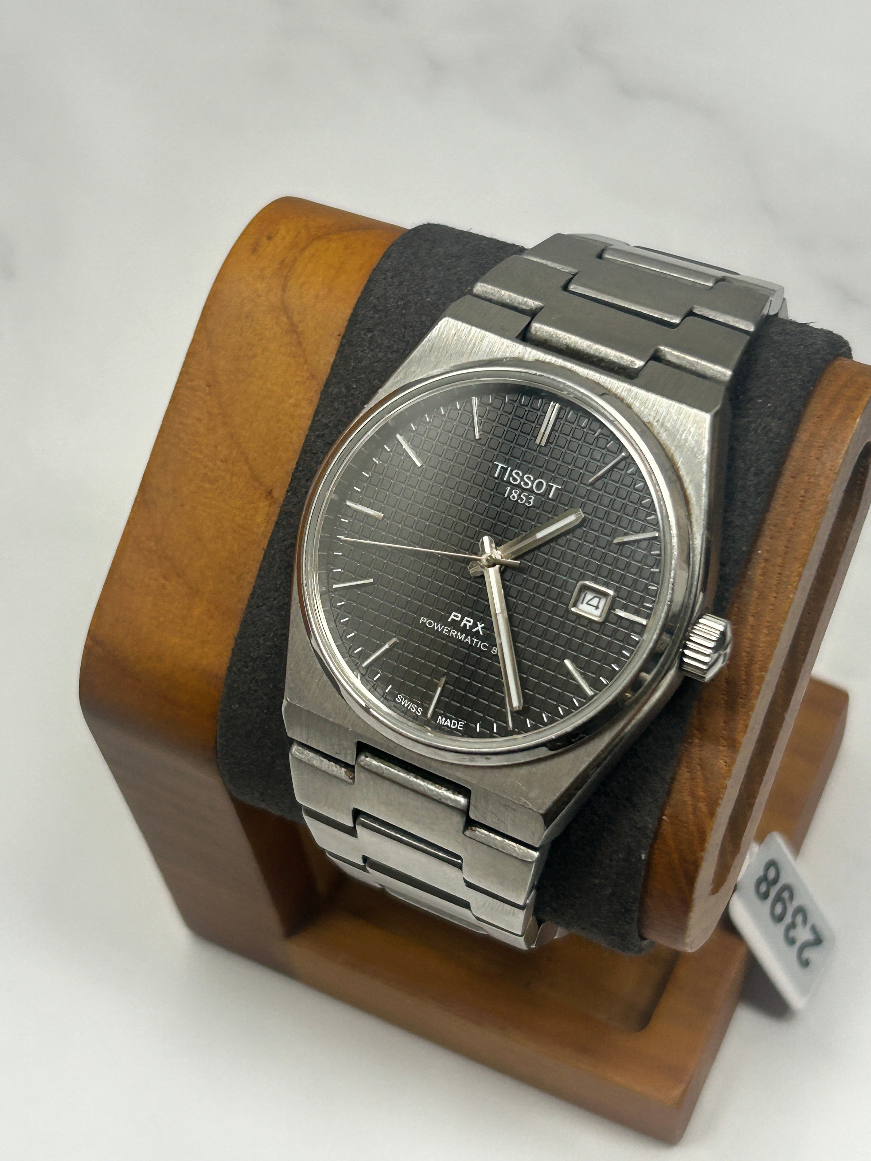 Tissot PRX powermatic 80 automatic black dial silver watch