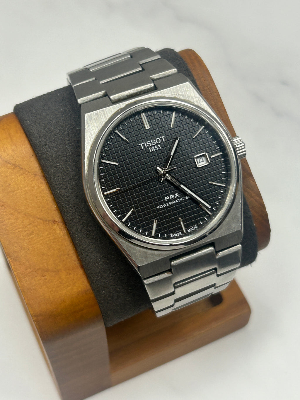 Tissot PRX powermatic 80 automatic black dial silver watch