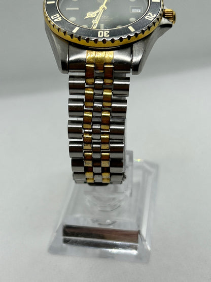 Tag Heuer 1000 professional vintage quartz watch black and gold