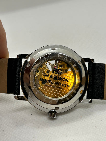 Automatic gents watch with skeleton dial