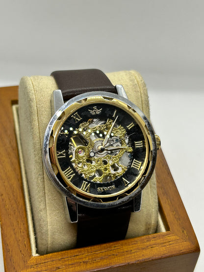 Sewor Automatic skeleton watch