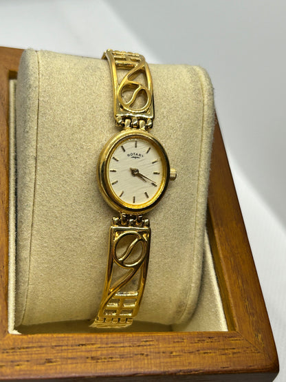 Ladies Rotary quartz gold dress cocktail watch