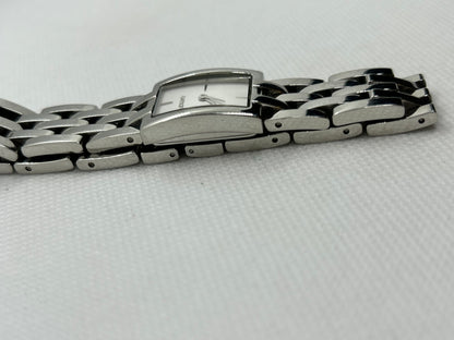 DKNY quartz watch tank style case silver bracelet