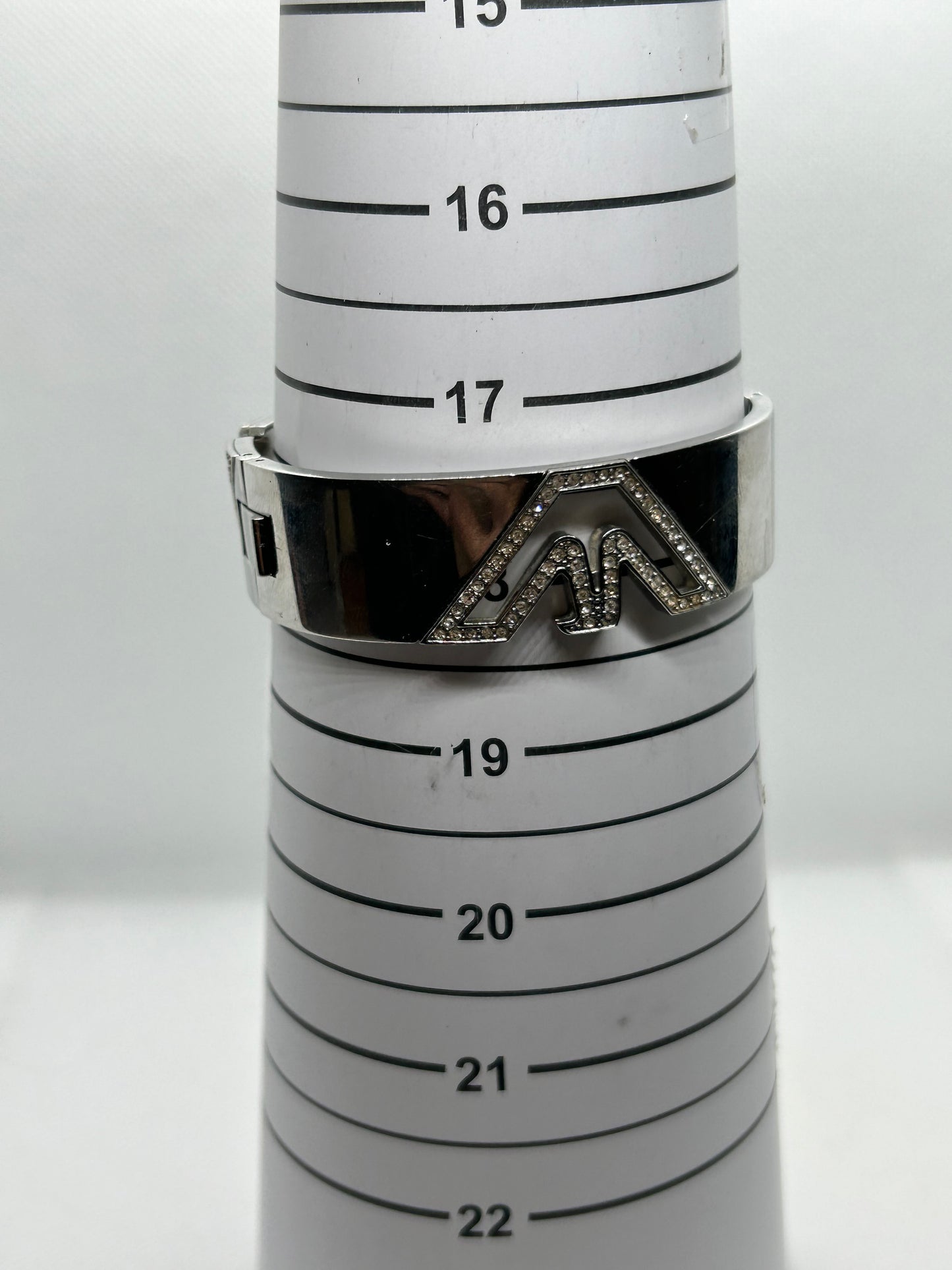 Emporio Armani quartz “diamond” bangle silver watch