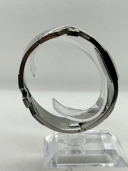 Emporio Armani quartz “diamond” bangle silver watch