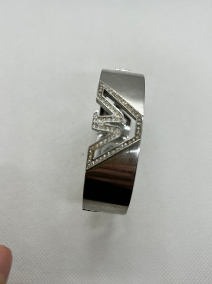 Emporio Armani quartz “diamond” bangle silver watch