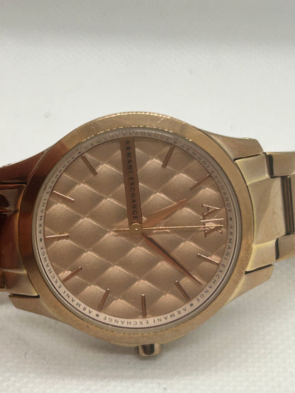 Armani Exchange ladies quartz watch rose gold