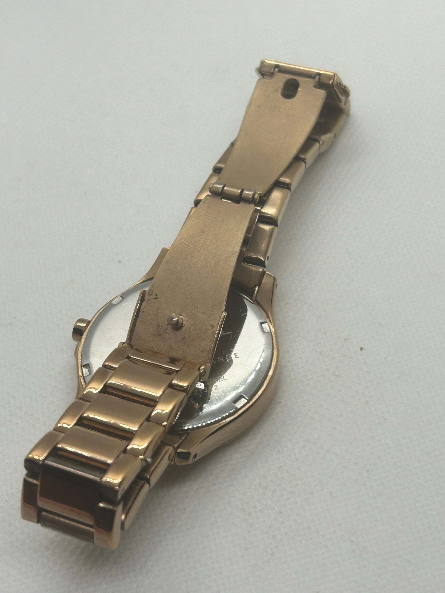 Armani Exchange ladies quartz watch rose gold