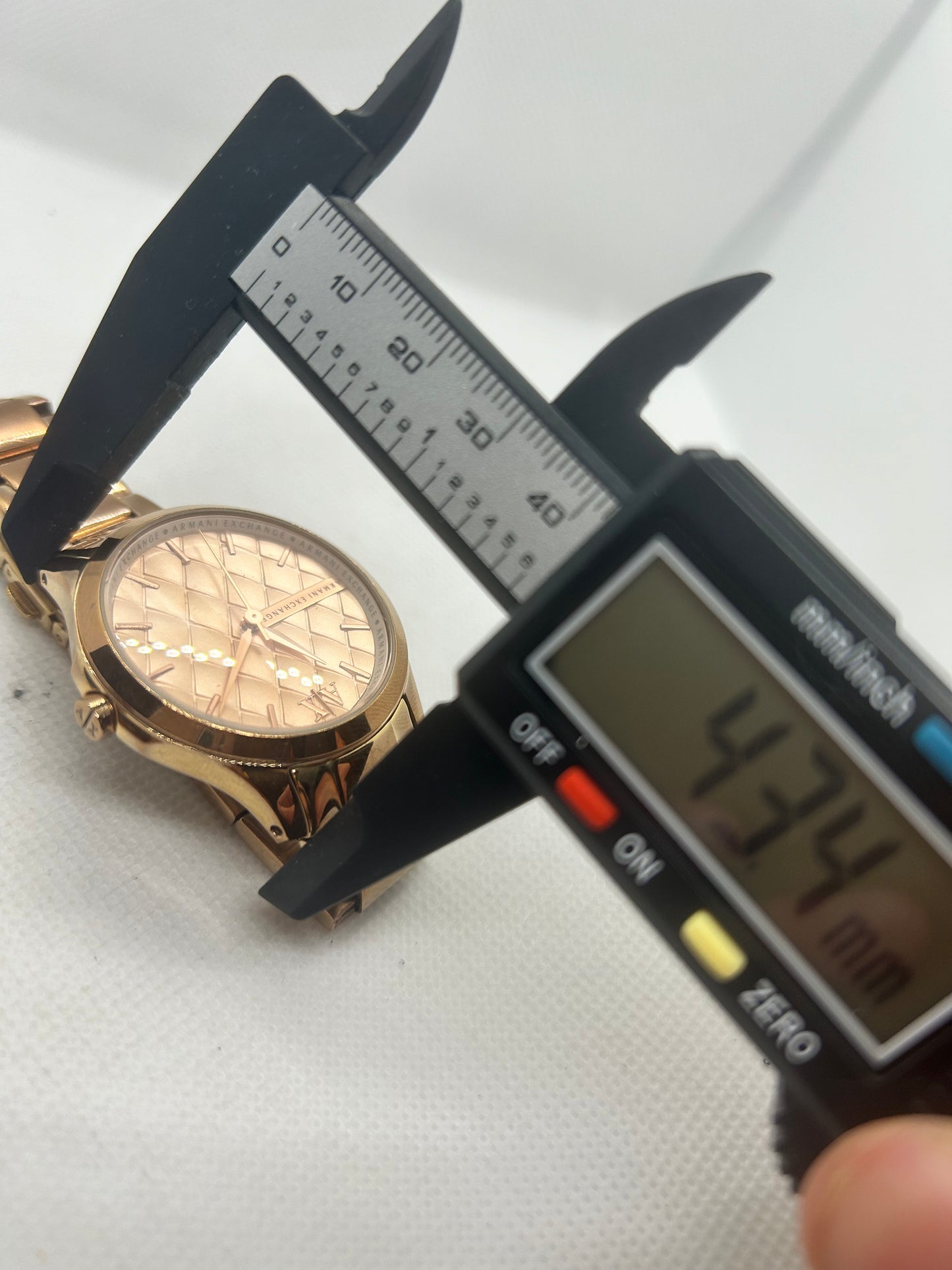 Armani Exchange ladies quartz watch rose gold