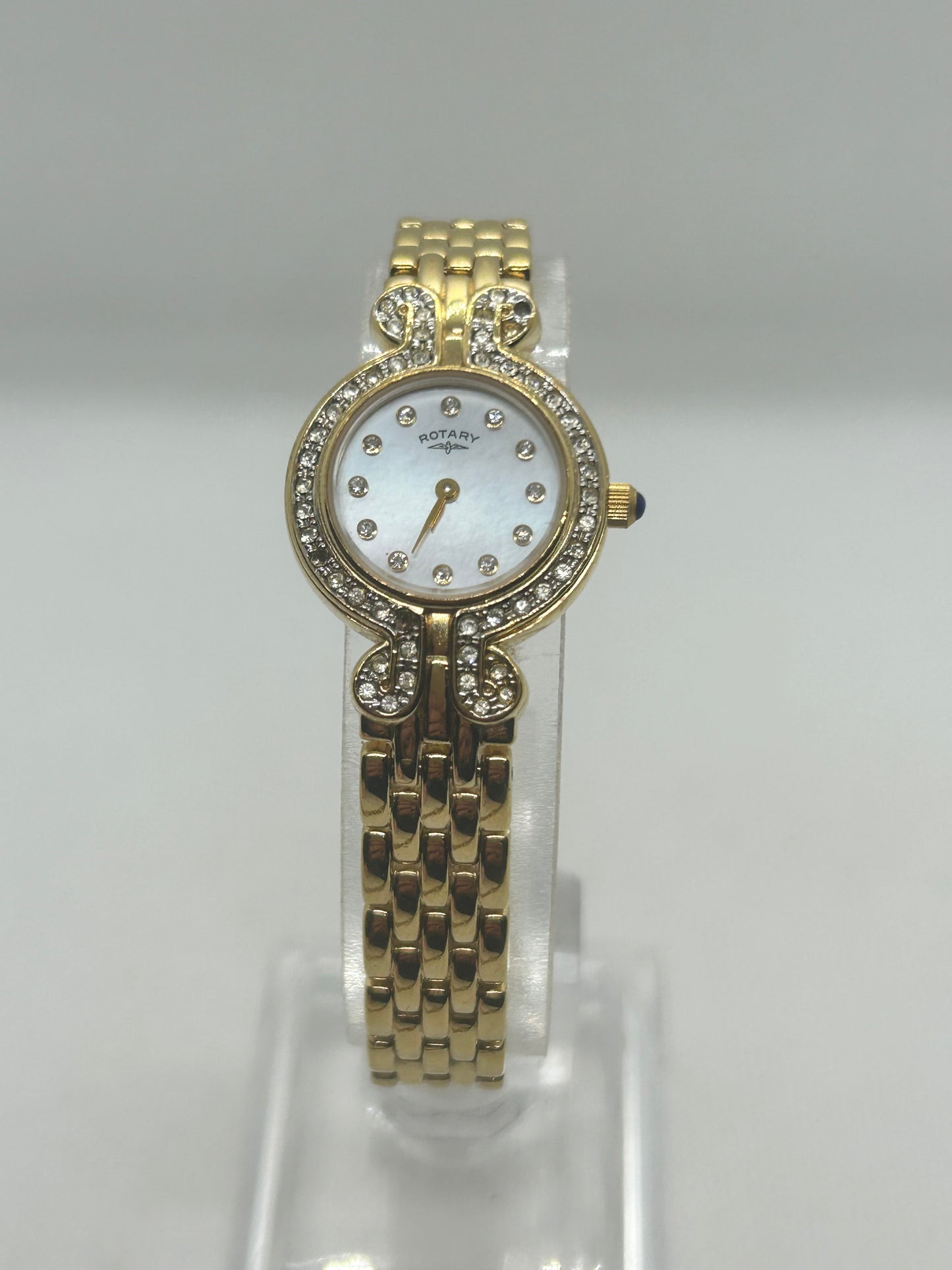 Rotary ladies quartz watch with matching diamanté bracelet