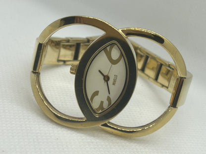 Storm Ladies gold quartz bangle watch