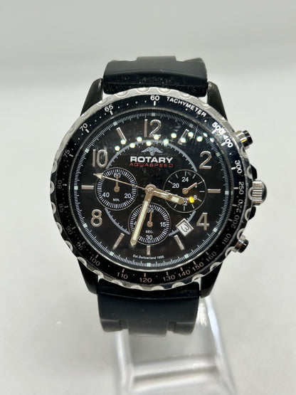 Rotary Aquaspeed quartz black dial with date function