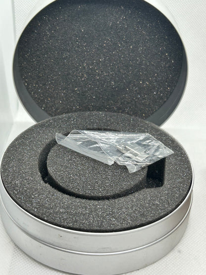 Accurist silver quartz watch with black dial, with box