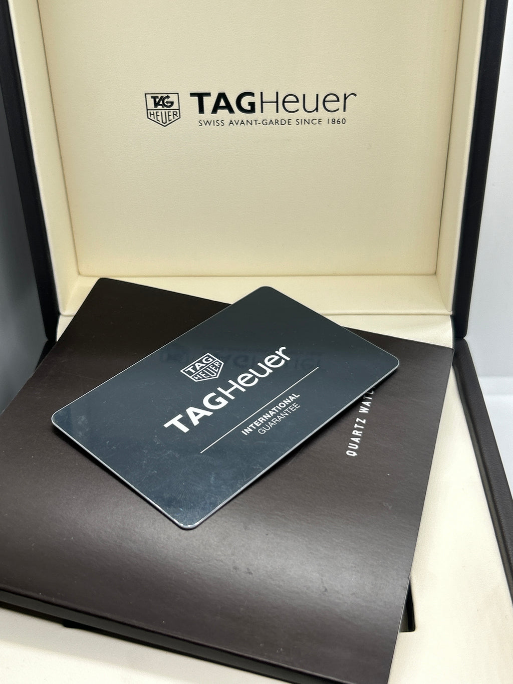 Tag Heuer watch gold and blue “bluesy” WA1120 box papers and gurantee card