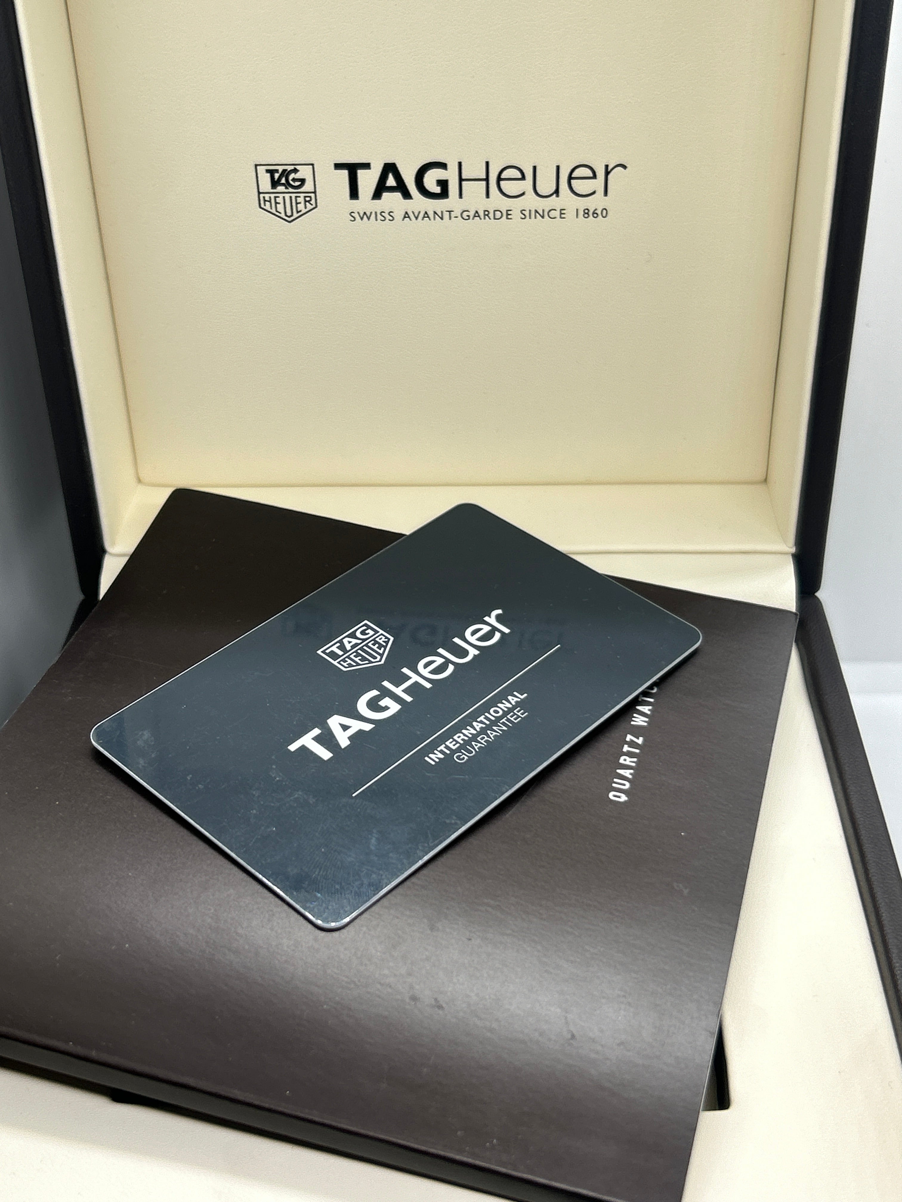 Tag Heuer watch gold and blue “bluesy” WA1120 box papers and gurantee card