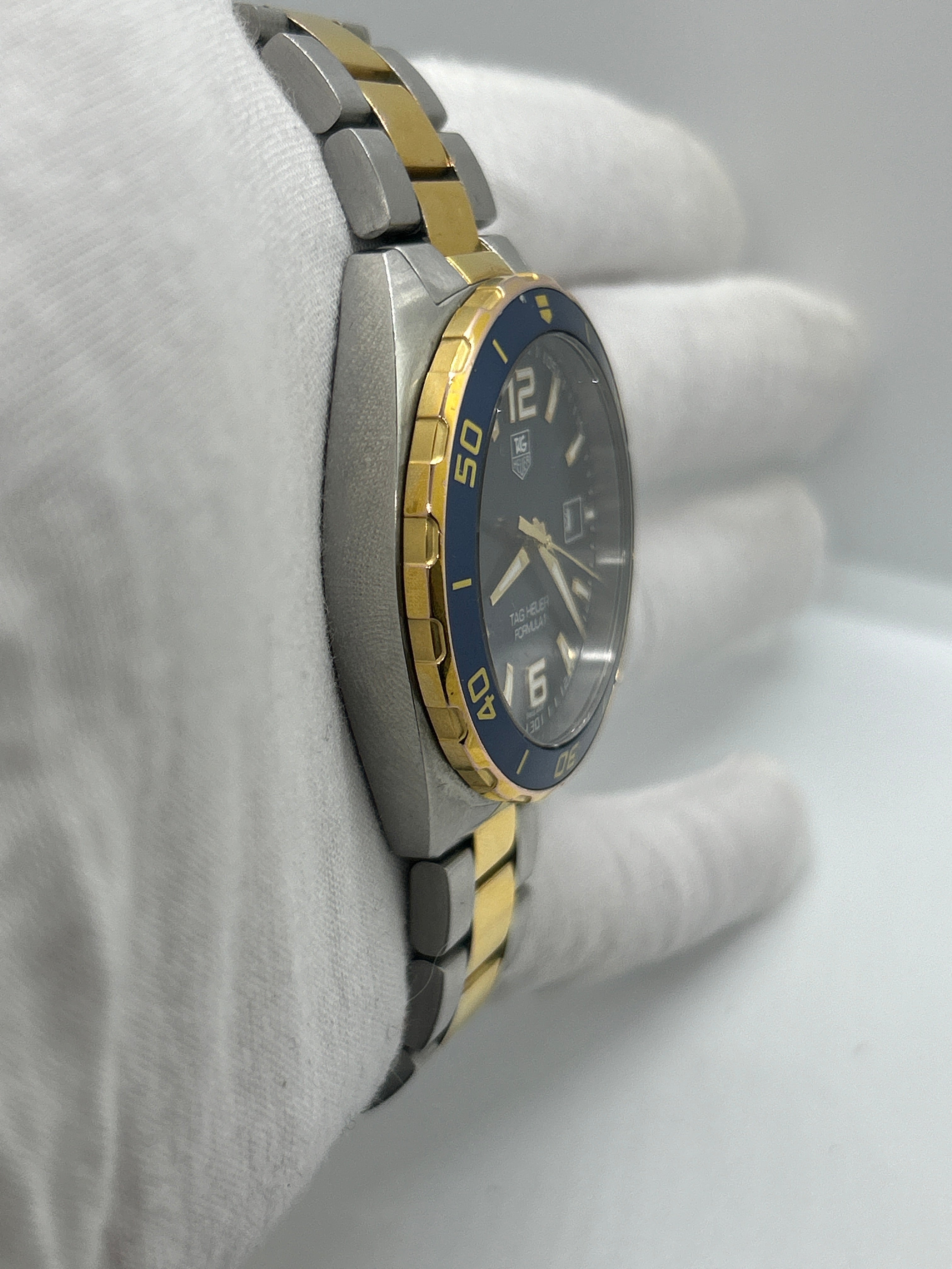 Tag Heuer watch gold and blue “bluesy” WA1120 box papers and gurantee card