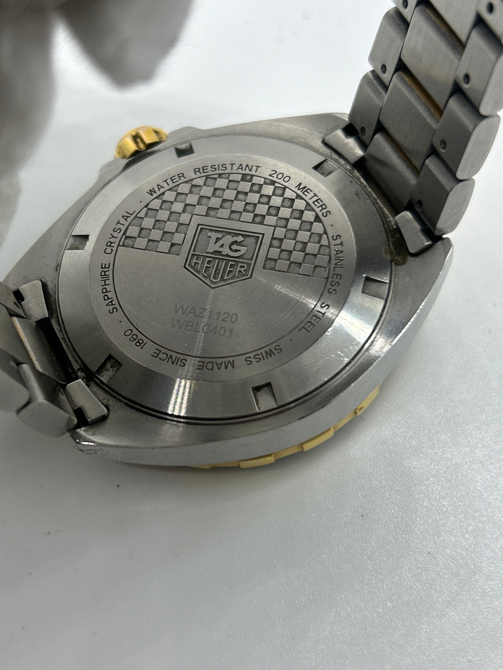 Tag Heuer watch gold and blue “bluesy” WA1120 box papers and gurantee card