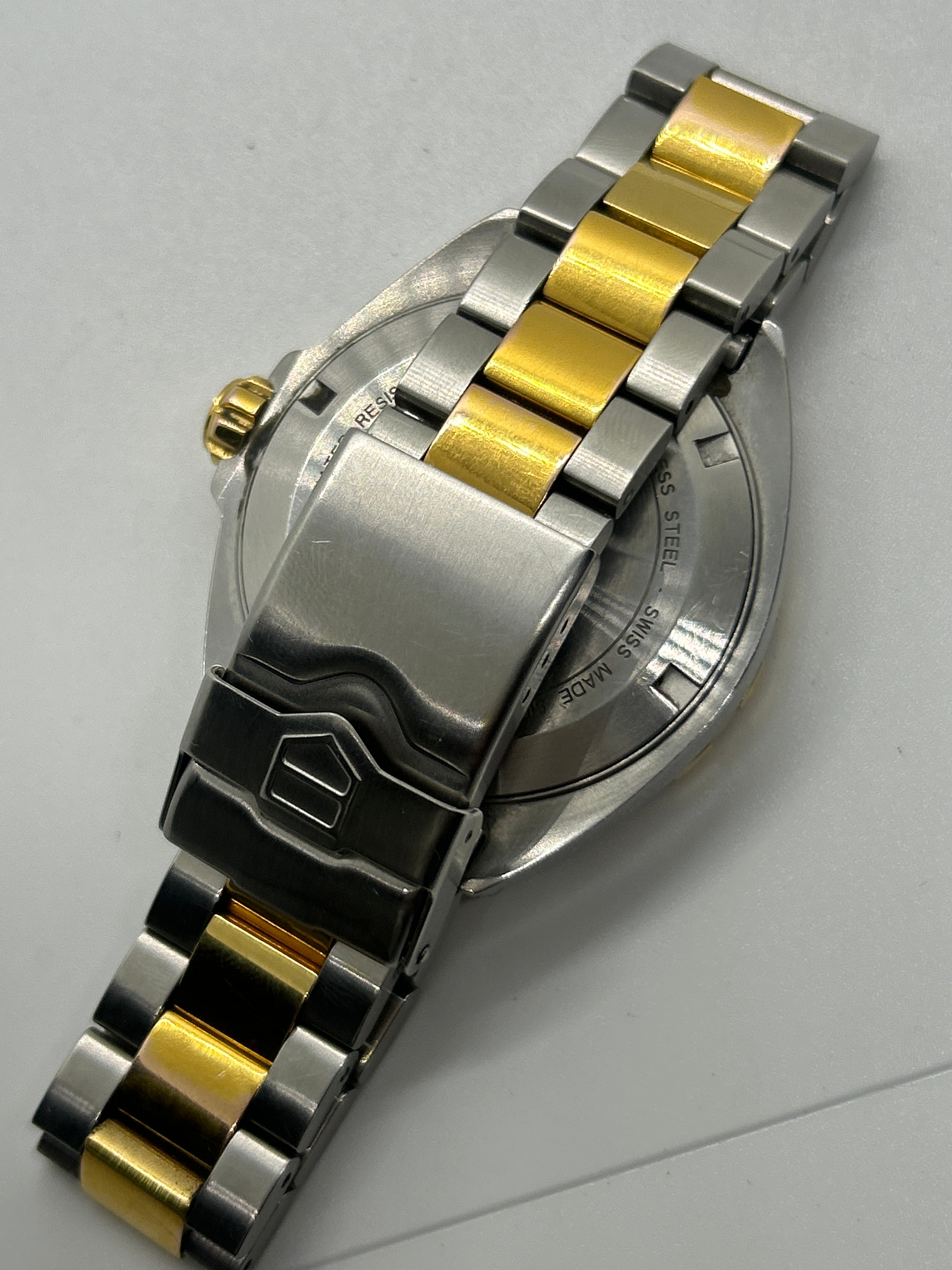 Tag Heuer watch gold and blue “bluesy” WA1120 box papers and gurantee card