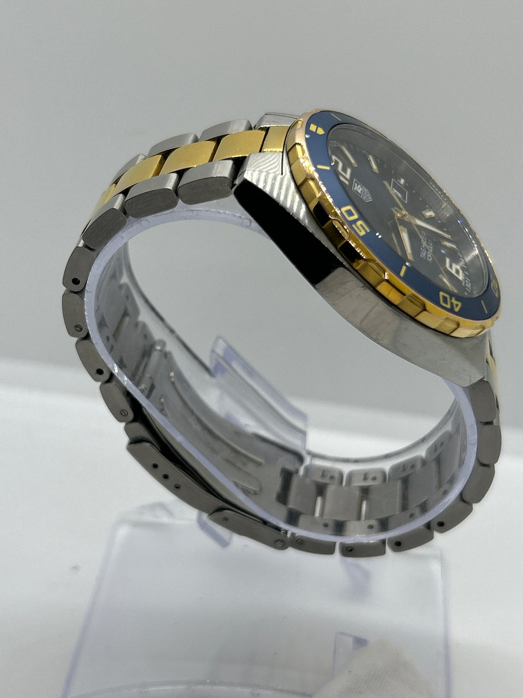 Tag Heuer watch gold and blue “bluesy” WA1120 box papers and gurantee card