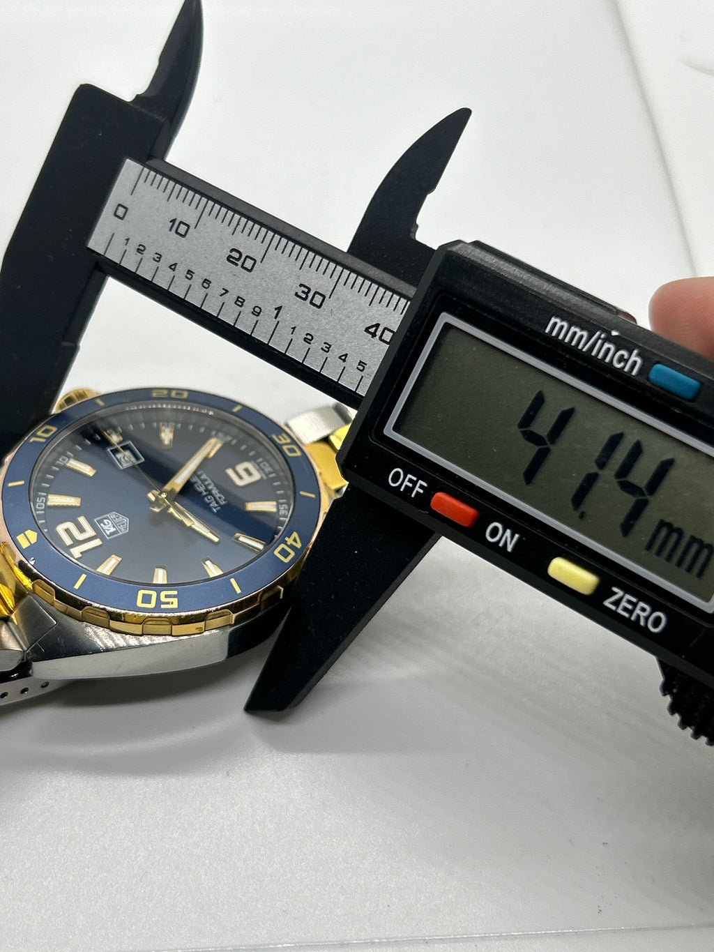 Tag Heuer watch gold and blue “bluesy” WA1120 box papers and gurantee card