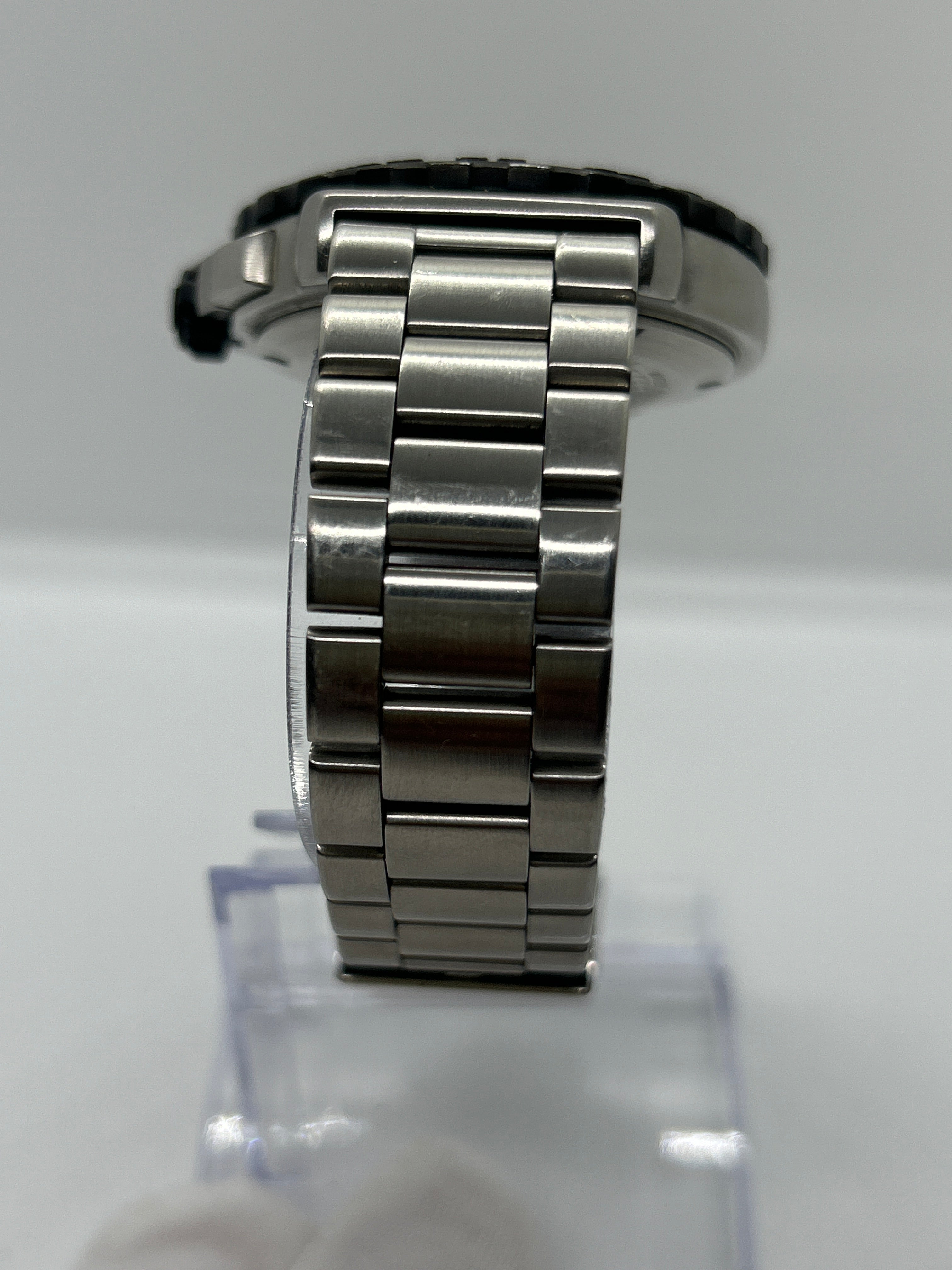 Tag Heuer CAU1116 chronograph silver watch black and red dial with box and papers