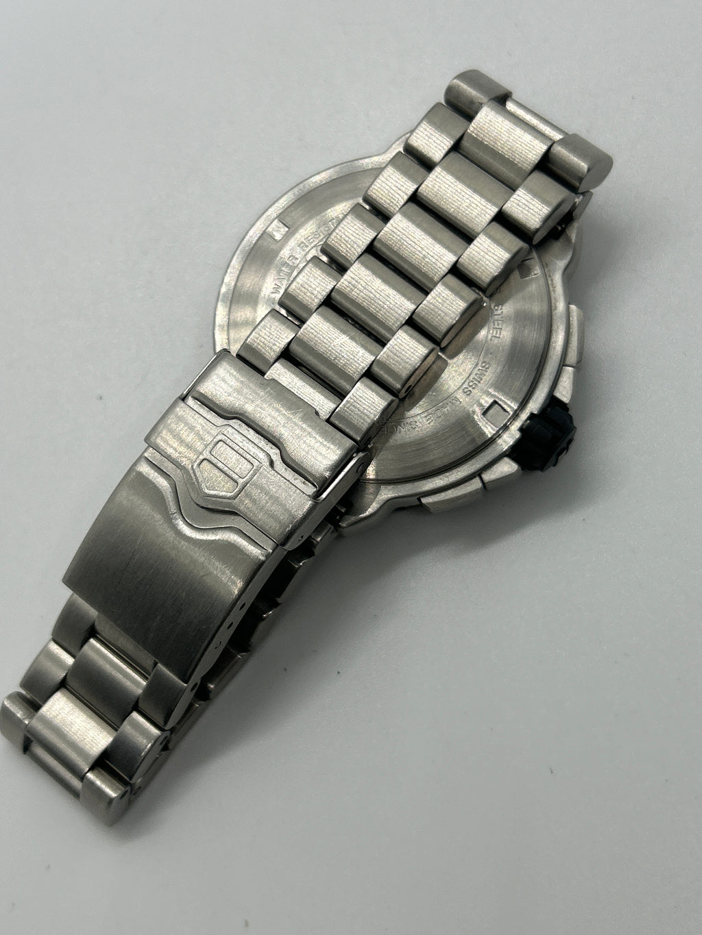 Tag Heuer CAU1116 chronograph silver watch black and red dial with box and papers