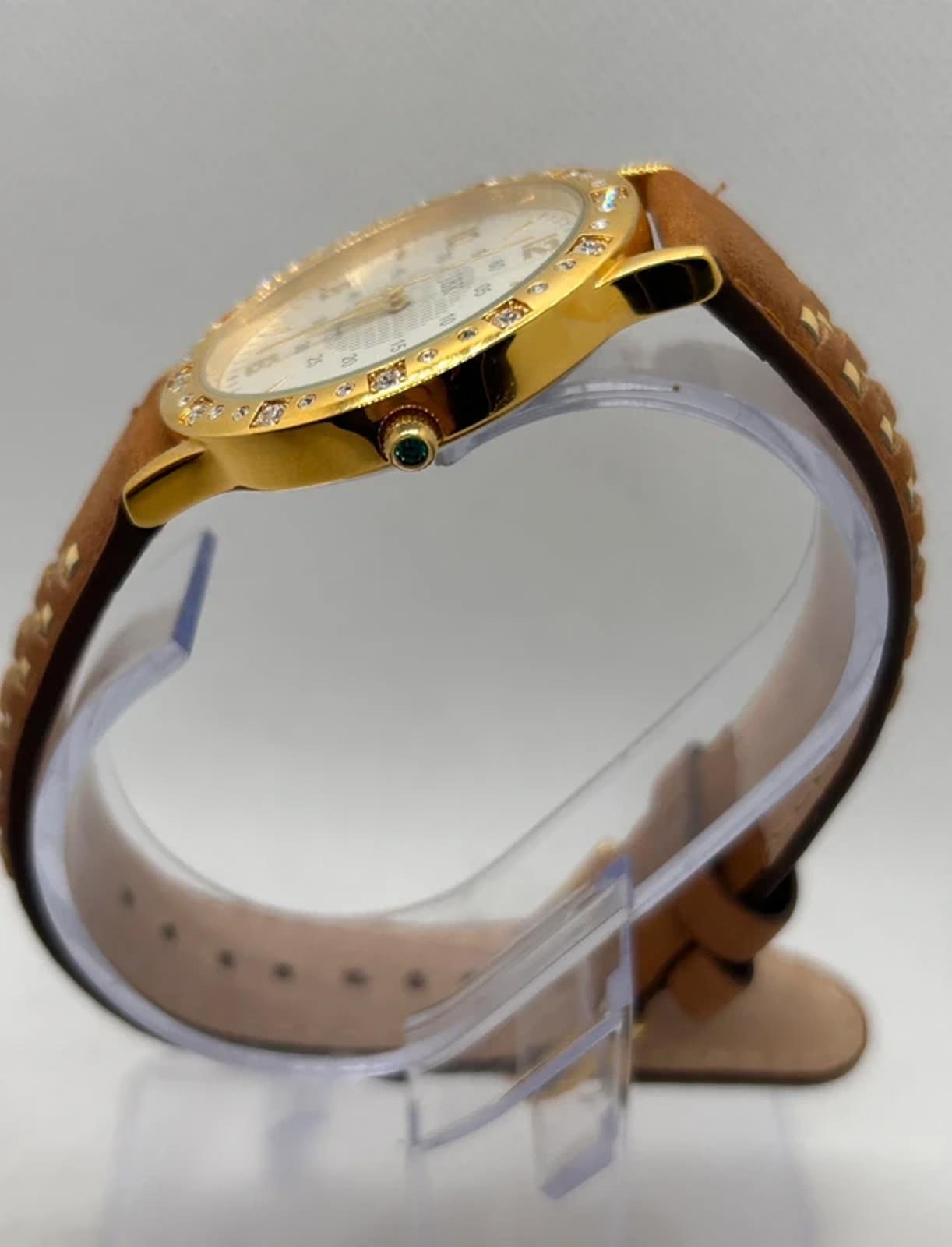Ladies JBK Camrose and Kross seiko gold quartz white dial with box and papers