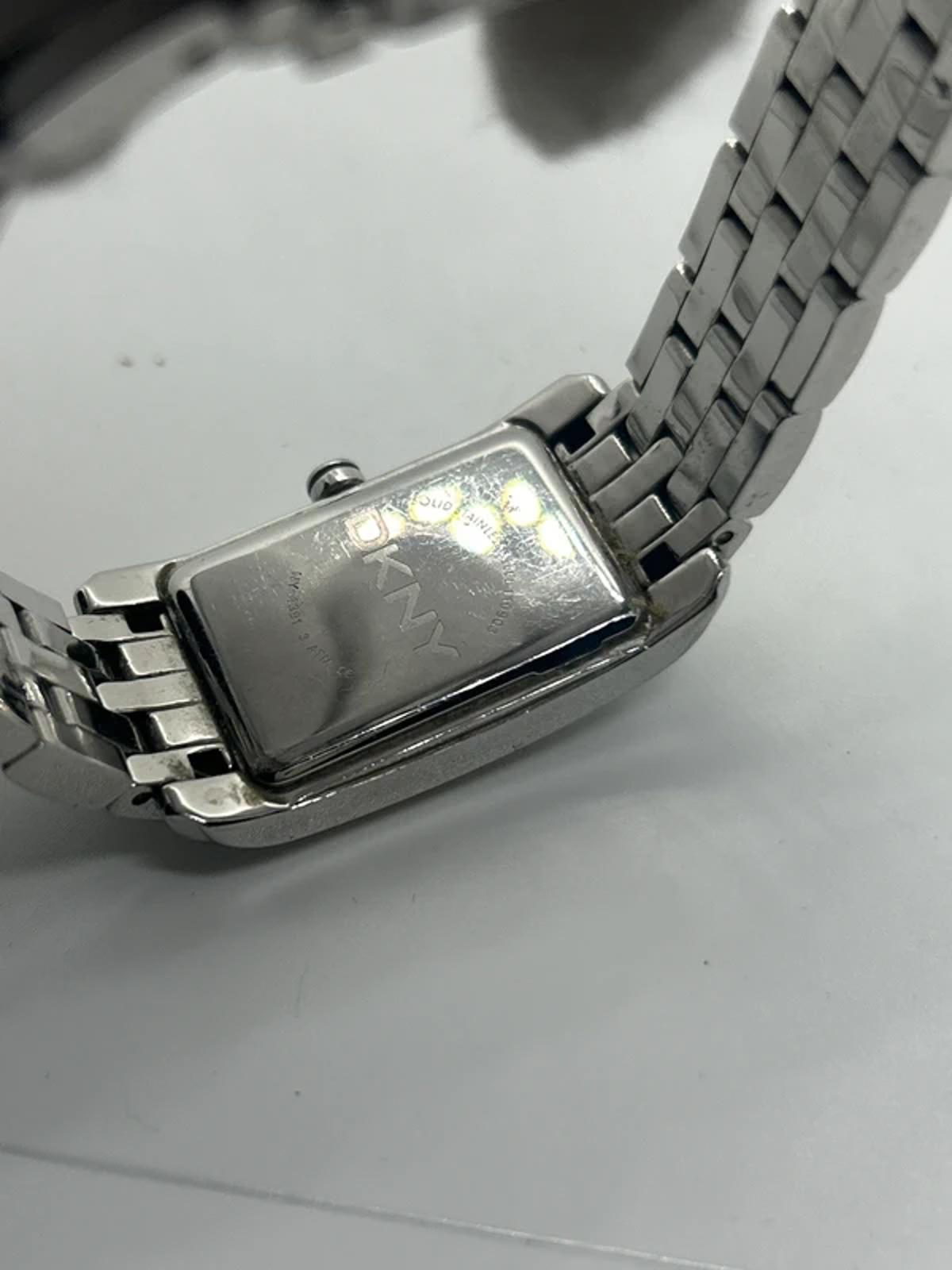 Ladies DKNY tank shape watch white dial